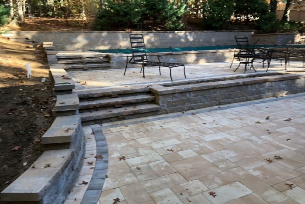 Stone patio installations 17